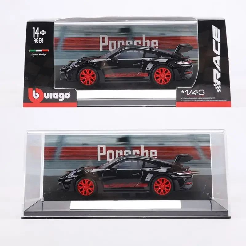 Simulation 1:43 Porsche 911 GT3 RS Super Car Model with Display Box Collection Miniature Voiture Man Boy Diecast Toy Vehicles