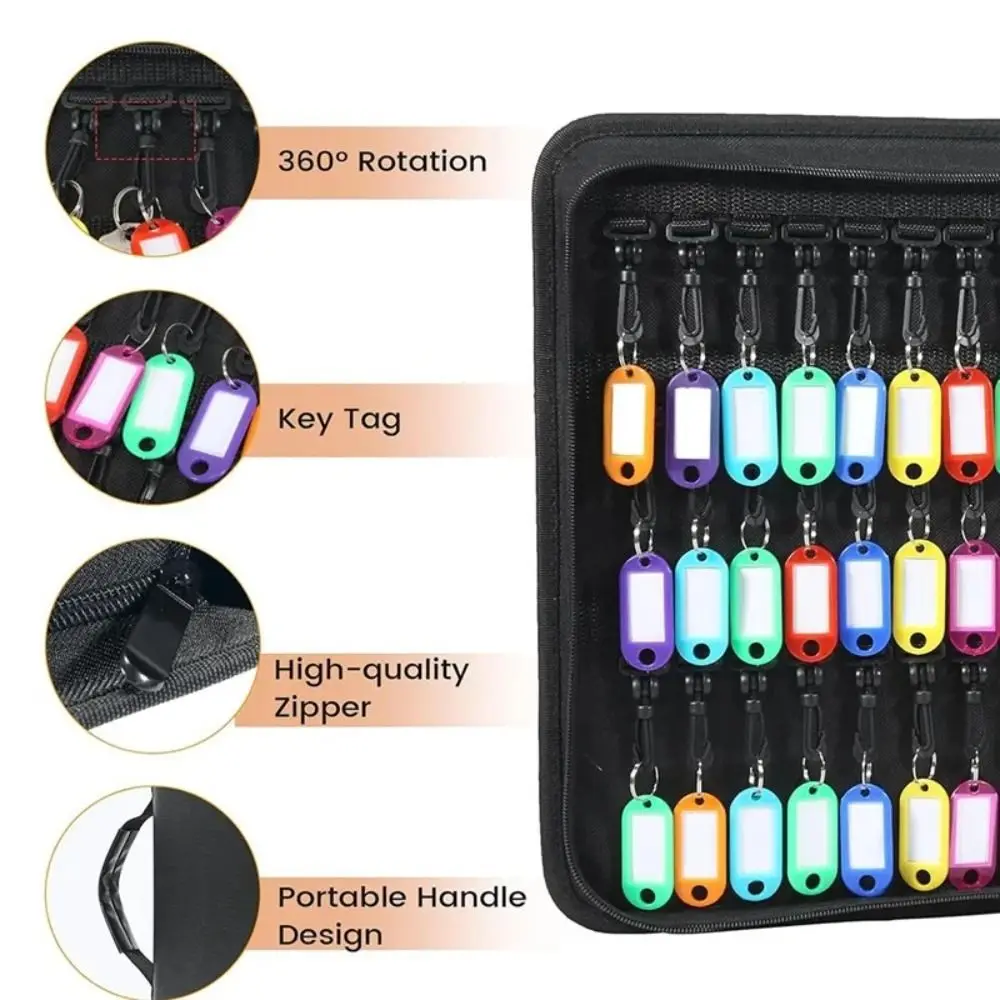 Smooth Zipper Design Portable Key Storage Box Waterproof Material Compact Size Waterproof Key Pouch Lightweight