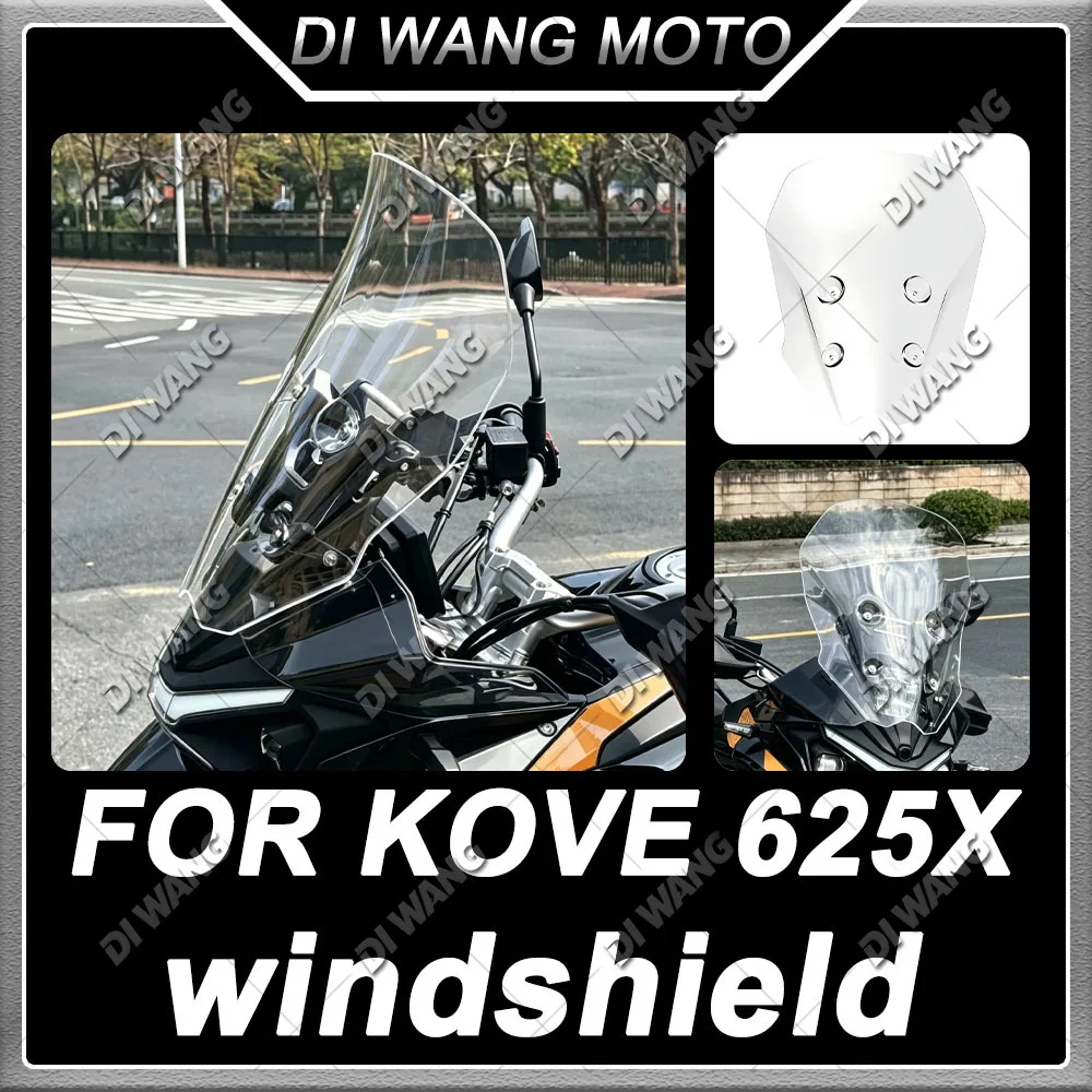 For KOVE 625X Heightened Windscreen Modified Front Windshield Extended No Drill Installation 10cm Height Increase Accessories