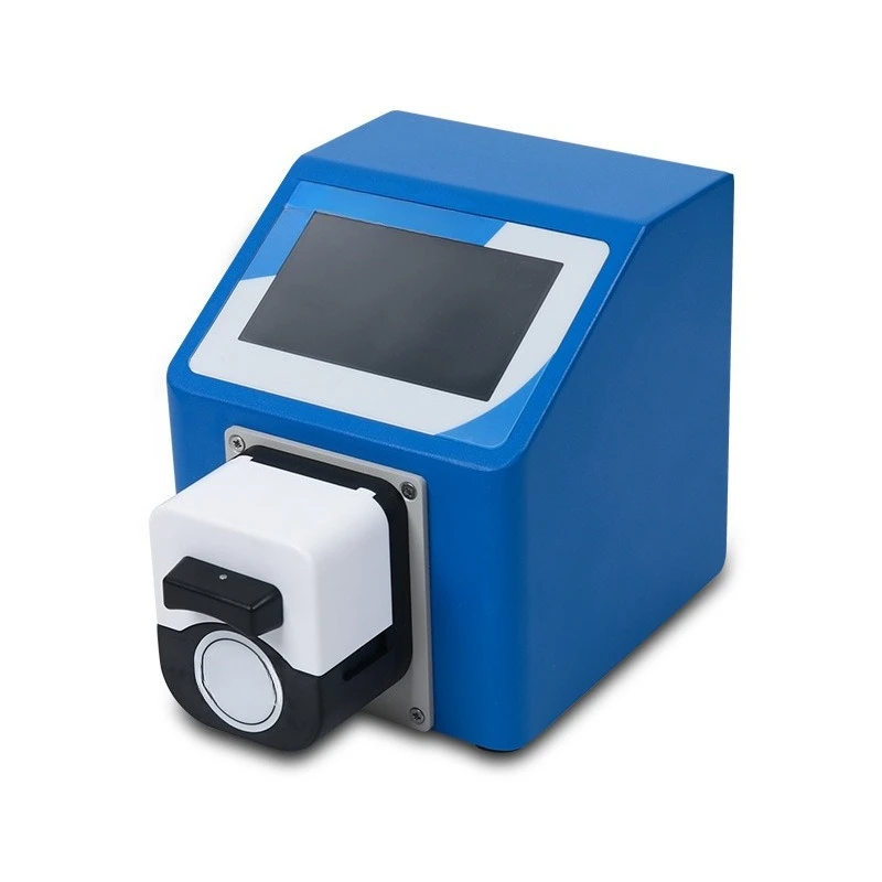 

100W intelligent peristaltic pump is small in size, liquid transmission, self-priming cycle sampling of various pump heads