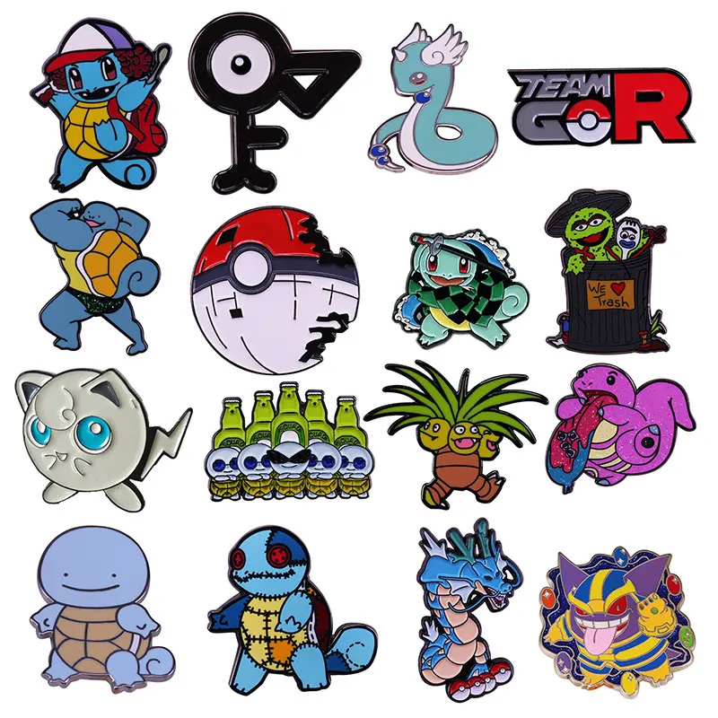 

Kawaii Spirit Squirtle Enamel Pins Collect Pokemon Series Metal Cartoon Brooch Backpack Hat Bag Collar Lapel Badges