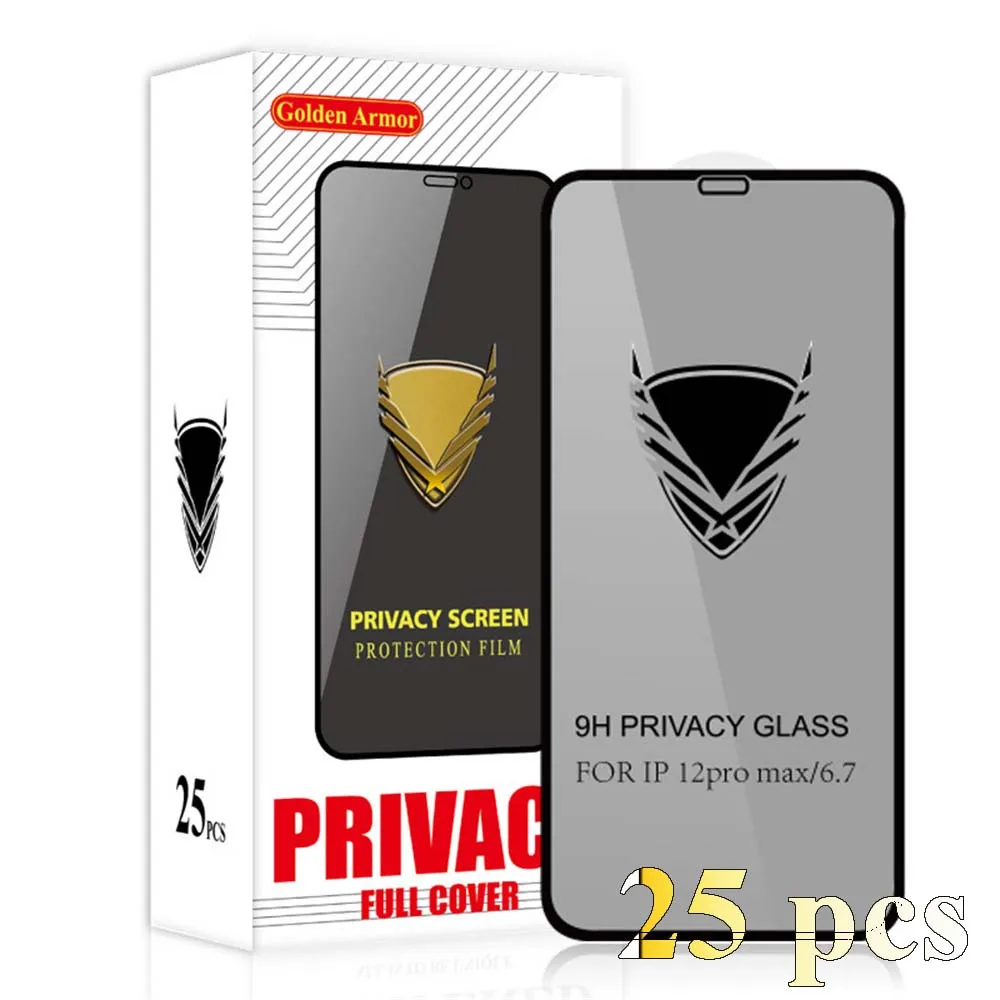 Armure de protection en verre anti-espion pour iPhone, protection de confidentialité, écran 13, 12, 11, X, Poly XS, 7, 8, 16, 15, 14 Pro Max Plus, colle complète, vente en gros