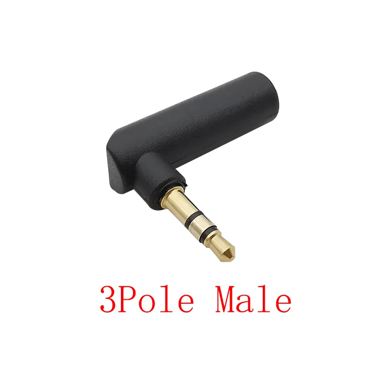 3.5mm Jack Right Angle 3 Pole to 3.5mm 3 Pole Male Plug Stereo Audio Headphone Connector L-Shape TRS 3.5 PLUG to JACK Adapter