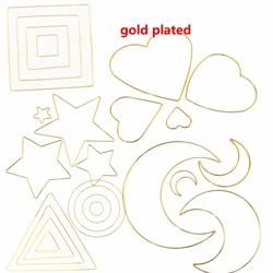1Pack/Lot Gold Plated Moon Heart 50-200mm Big Dream Catcher Ring Craft Metal Rings For Dream Catchers Hoops Hanging Connectors