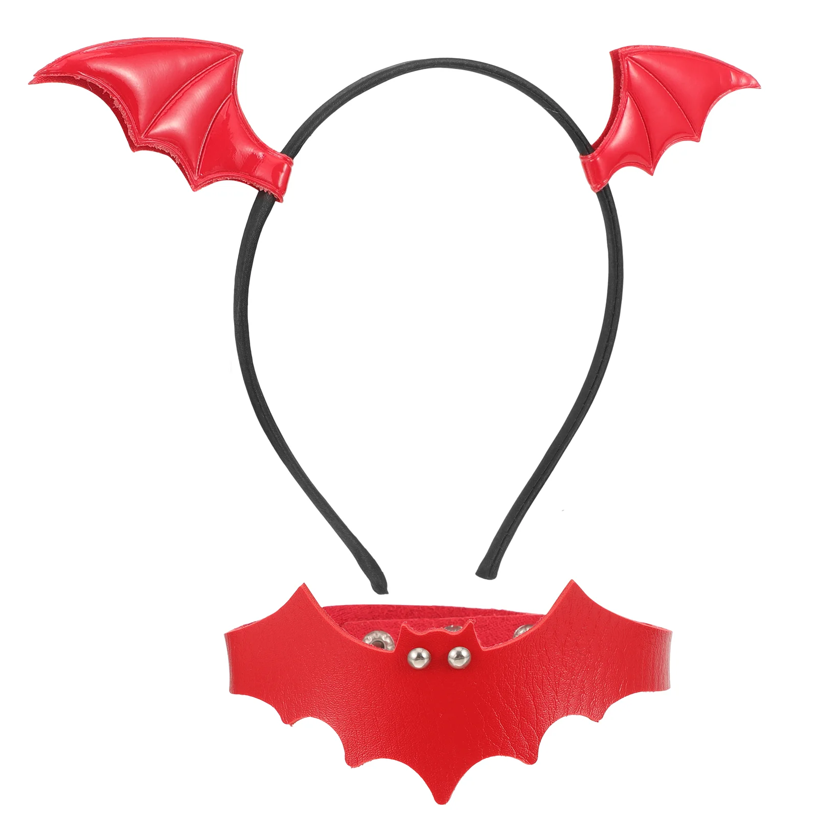 Bat Headband Collar Halloween Masquerade Accessories Women Adult Wing Design Headbands Costume for