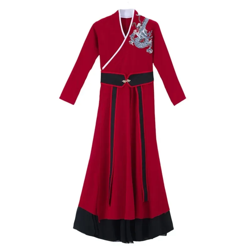 

Классический танцевальный костюм в стиле ретро с вышивкой, веер для танцев, стиль Chivalrou, китайский танцевальный костюм для экзаменационного искусства