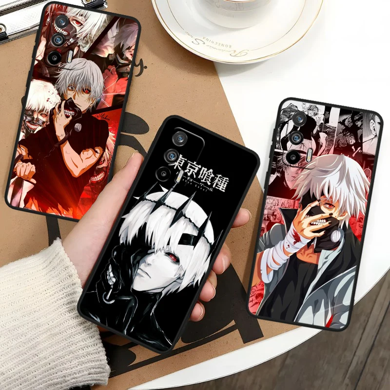 T-tokyo G-ghoul Cool Anime For OPPO Realme GT3 2 C55 C33 C35 C30S C31 X3 X2 Q5i Q3S C21Y Pro Black Silicone Phone Case