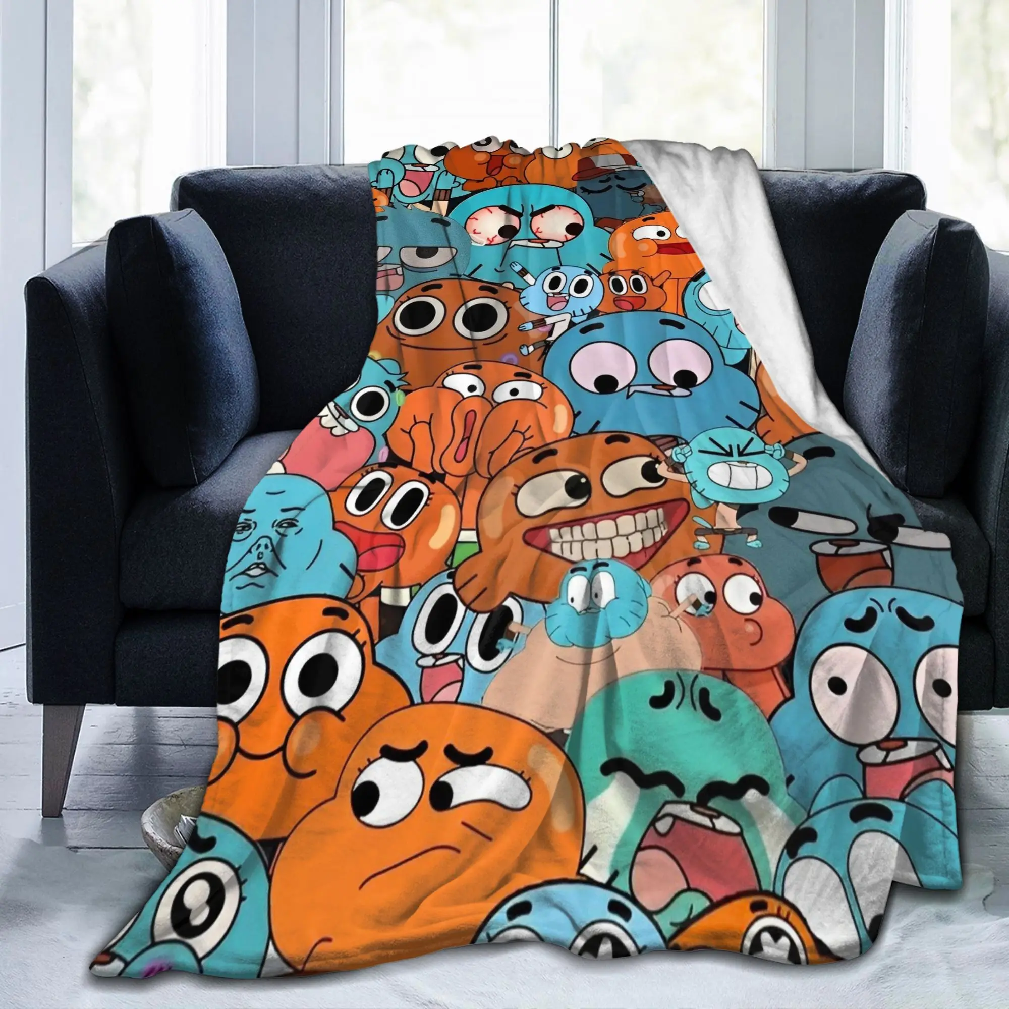 Gumballs Blanket Velvet Textile Decor  Portable Super Warm Throw Blanket for Bed Couch Bedspreads