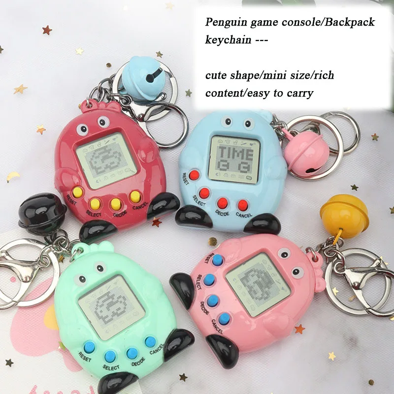 Handheld Mini Game Console Electronic Pet Game Console And Backpack Key Chain Digital Pet Toys Cyber Pixel Play Toys