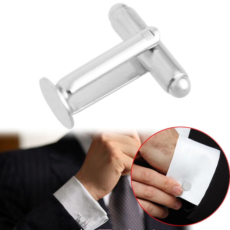 

Piercing 10 Pcs Men's Cufflinks Cuff Link Silver Tone Backs Blanks 0.31"