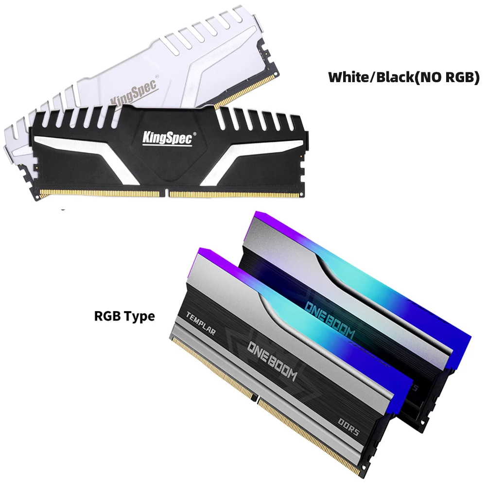 KingSpec DDR5 RGB RAM Memory DDR5 RAM PC 16GB 32GB 16GBx2 6000MHz 6400 MHz RAM Memory Module for Desktop