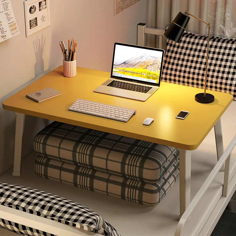 Bed desk foldable dormitory lazy computer desk bedroom bay window small table student upper bunk study writing table