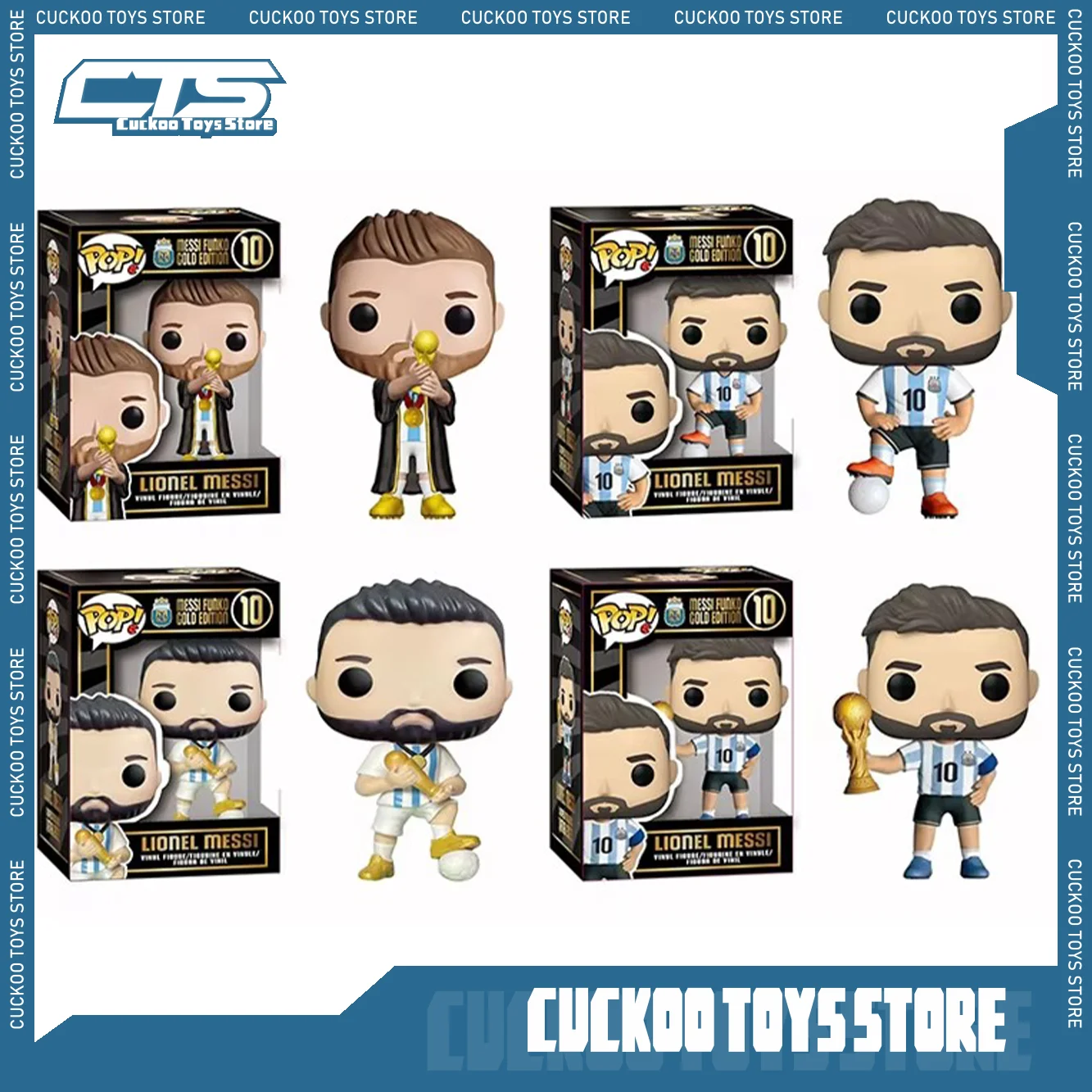 Funko Pop Figure Messi Action Figure Soccer Superstars Messi Funko Gold Edition Model Doll Collection Decor Toys Christmas Gifts