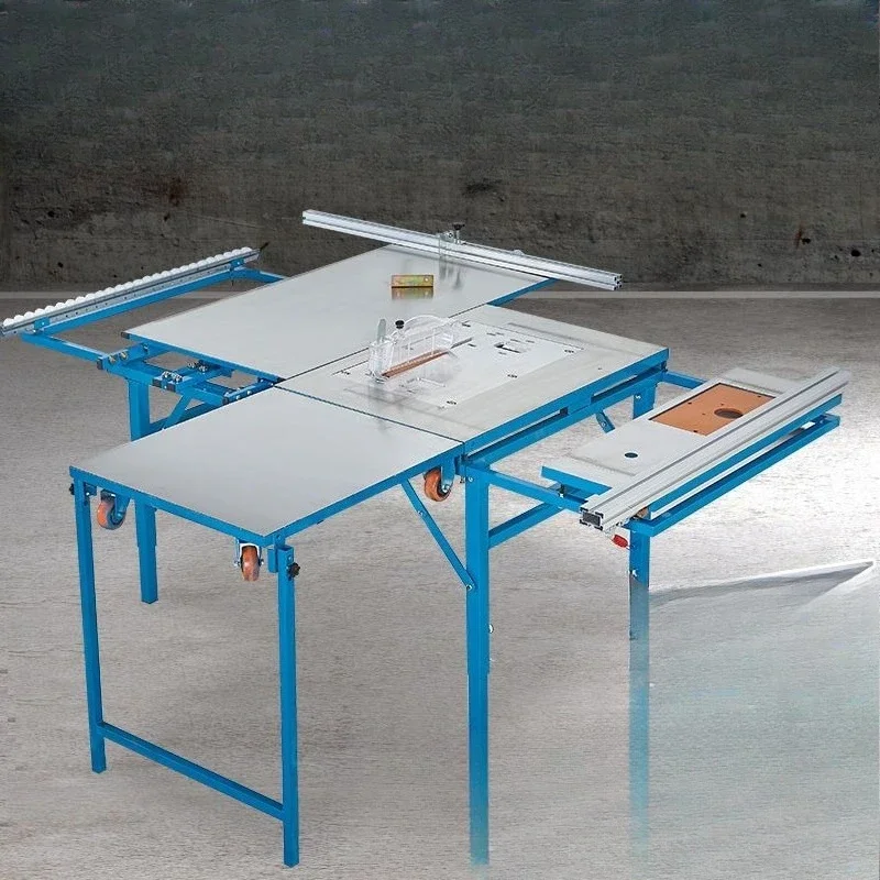 Dust-free sub-mother saw precision track woodworking saw table folding lifting table