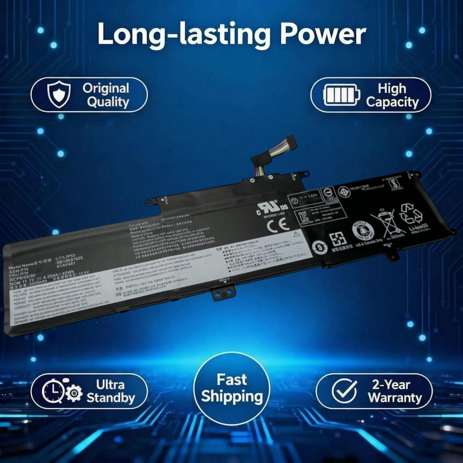 Original L17L3P53 L17M3P55 L17C3P53 Battery For Lenovo Thinkpad S2 Yoga L380 L390 Thinkpad Yoga S2 2018 Series 01AV481 01AV483