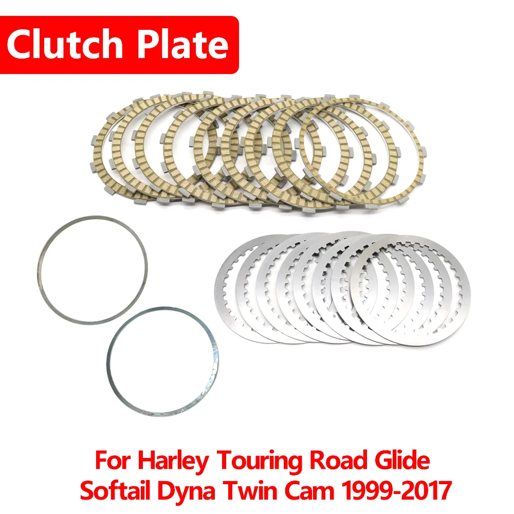 

For Harley Touring Road Glide Softail Dyna Twin Cam Motorcycle Accessories Clutch Plate Friction Steel Plate Disc Plate Kits