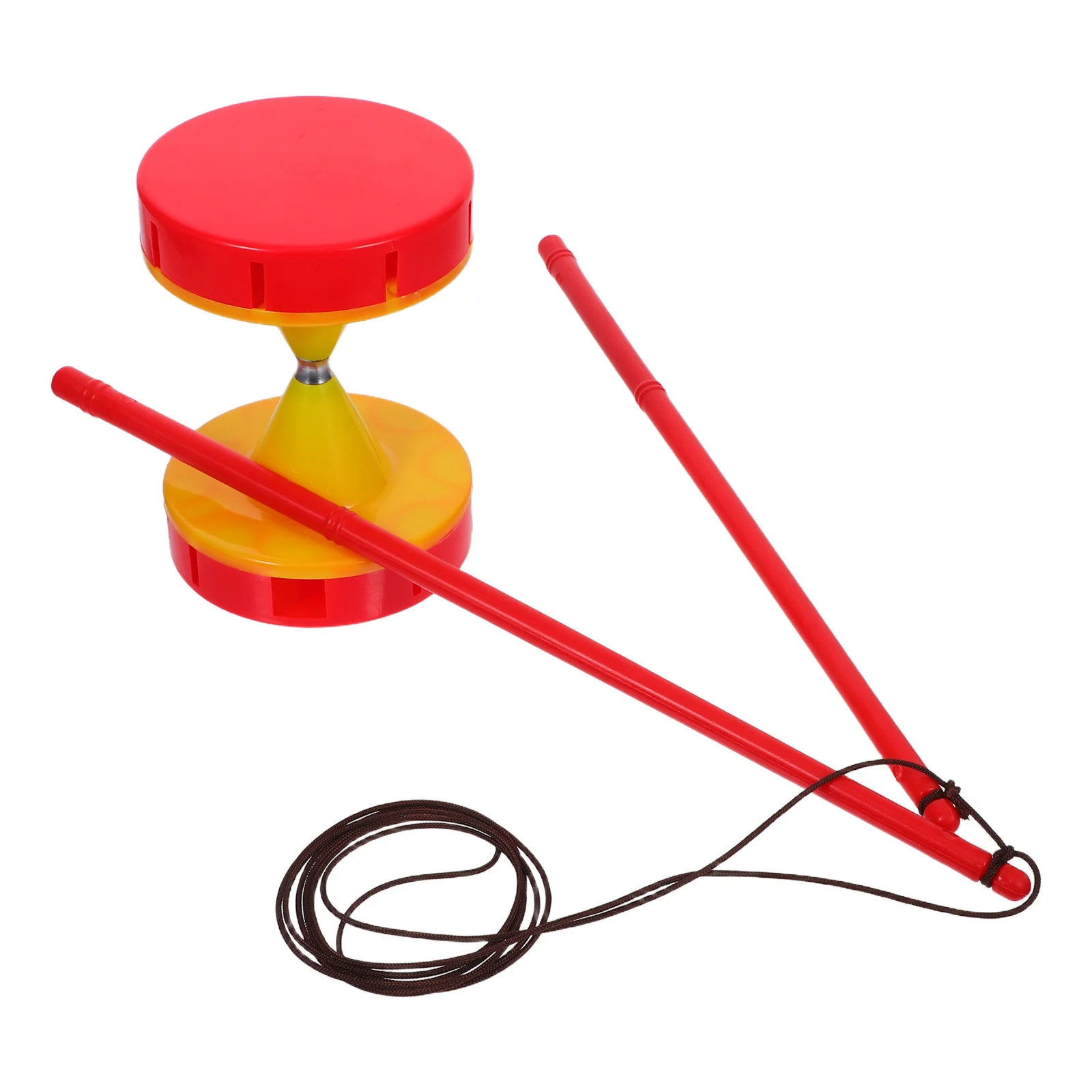 

Double Ringing Tidal Bamboo Chinese Yoyo for Kids Set Red Outdoor Fitness Diabolo
