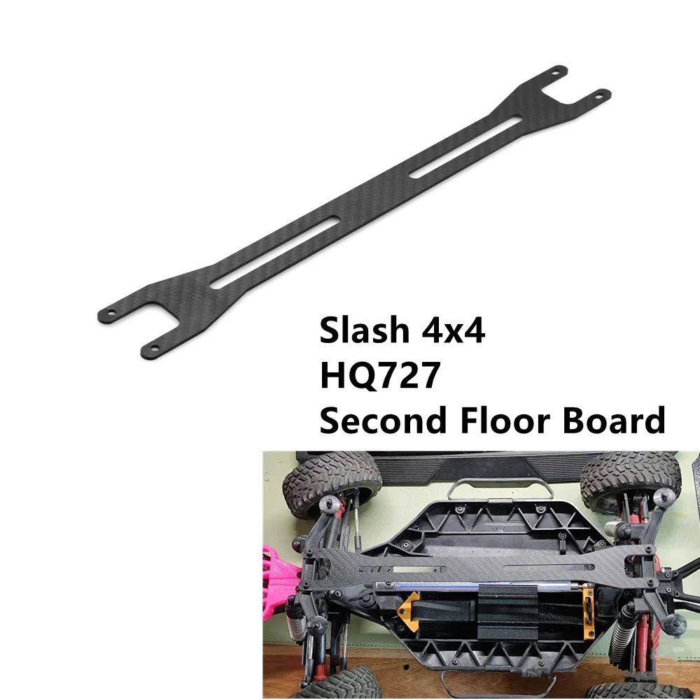 GGRC Carbon Fiber Second Floor Board Chassis Reinforce For RC Car Traxxas Slash Stampede 4X4 Rally Telluride REMO HQ727 1/10 RC