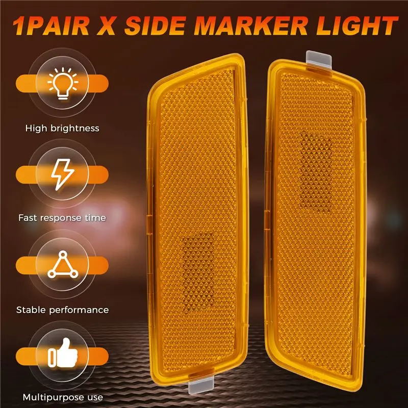 Powerful Front Pumper Side Marker Light Lamp Set For VW Golf 5 G-T-I Jetta MK-5 2005-2009 1K5945072A 1K5945071A