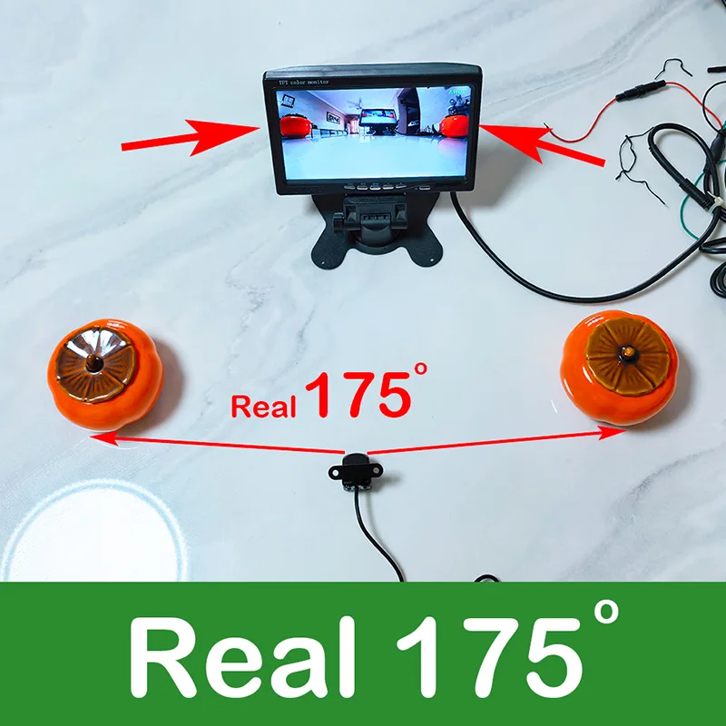 Real 175 Degrees Metal CCD Car Front Side Back Rear View Camera 4 Glass Lens Night Version Waterproof Wide Angle Improved Lens