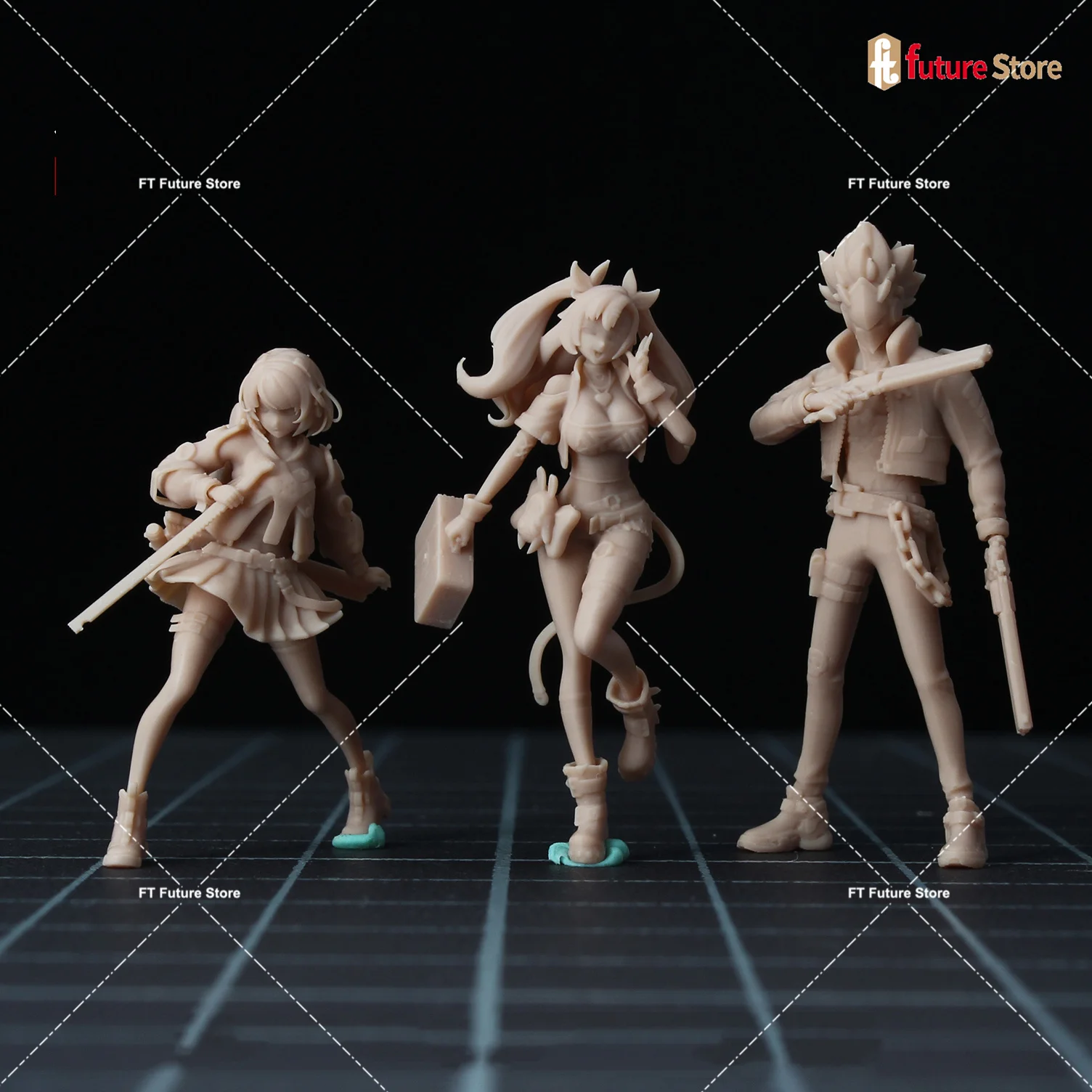 In Stock 1/64 1/43 Anime Characters Male Girls Scene Miniatures Figures Diorama Model Mini Dolls Micro Photograph Props Display