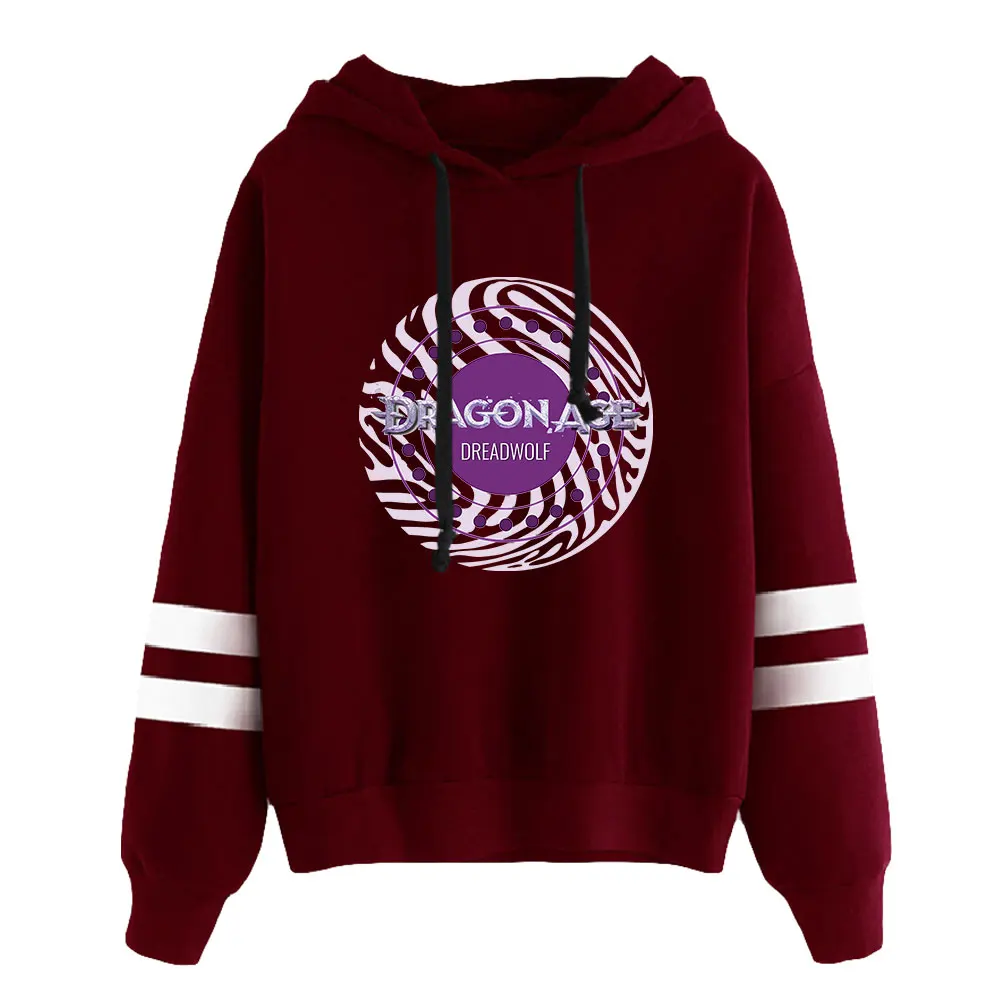 Sweat à capuche unisexe Dragon Age Dreadwolf Game, manches PVD, sans poche, barres parallèles, vêtements Harajuku pour femmes et hommes, 2023