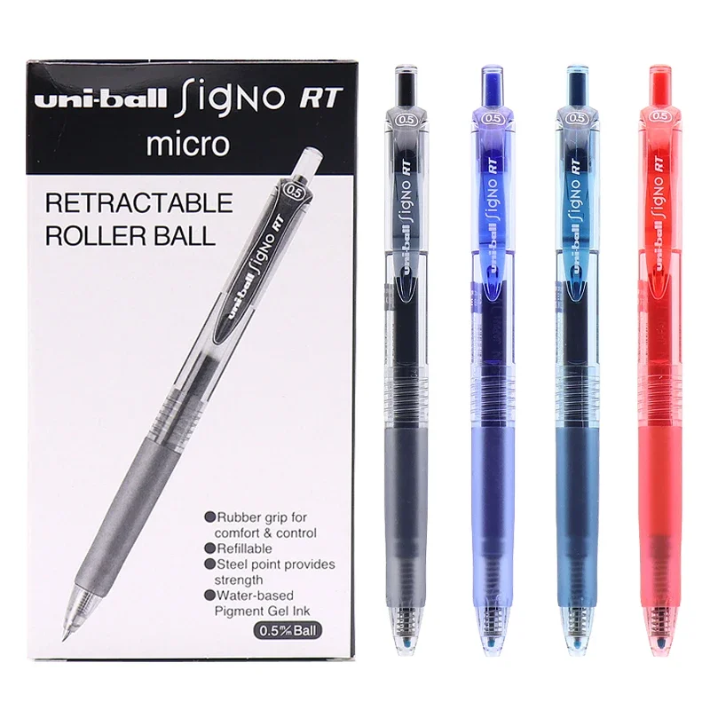 Uni-Ball Gel Ink Pen, UMN-105 Retractable Rollerball Pens, 0.5mm Micro Needle Point Super Ink Smooth Writing Japanese Stationery