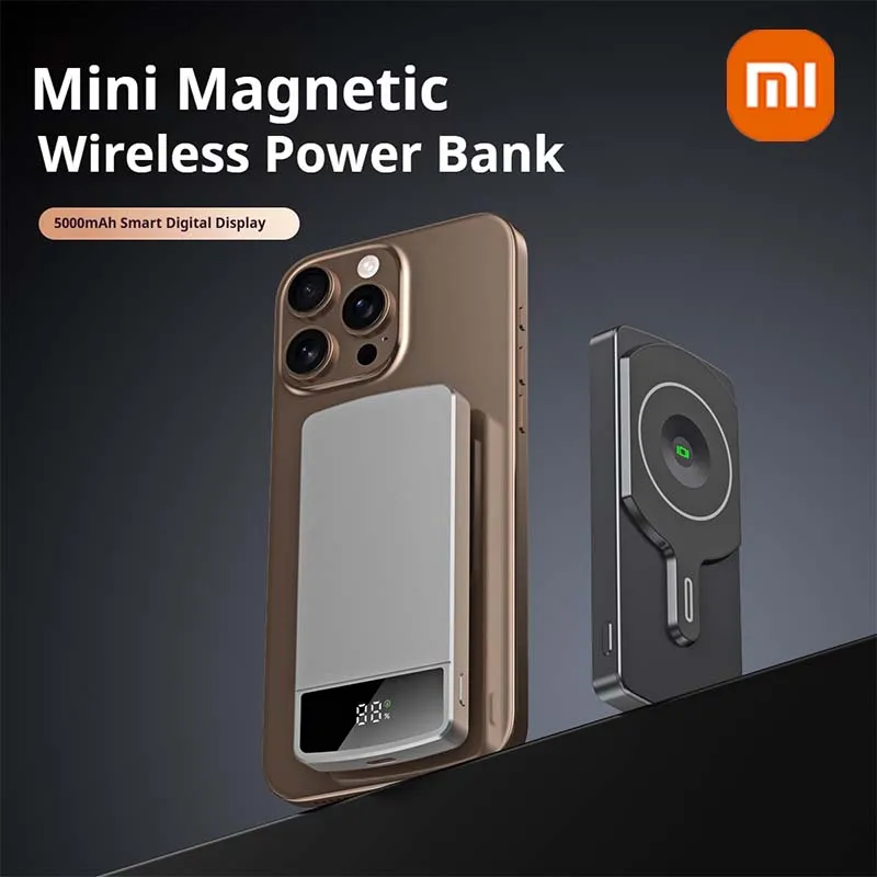 باور بانك مغناطيسي بقدرة 10000 مللي أمبير في الساعة، شحن سريع، بطارية خارجية محمولة، بطارية لاسلكية ذات سعة كبيرة لهاتف IPhone17 Samsung #2
