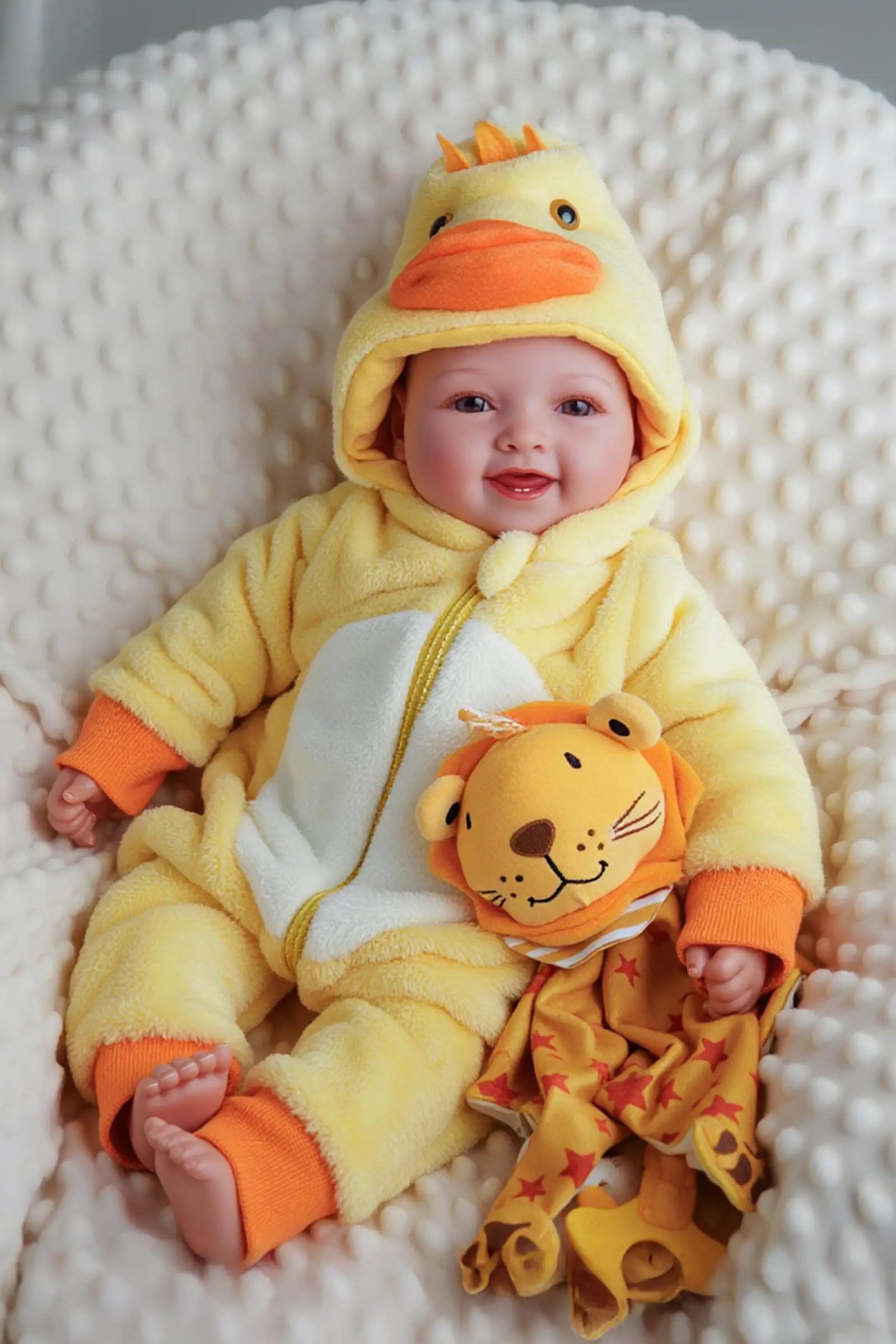 BABESIDE Lekki zestaw lalek dla dzieci – Realistyczna, miękka lalka o wysokości 38 cm dla dziewczynek, łatwa do przenoszenia i przytulania – Zabawa w udawanie i prezent dla maluchów