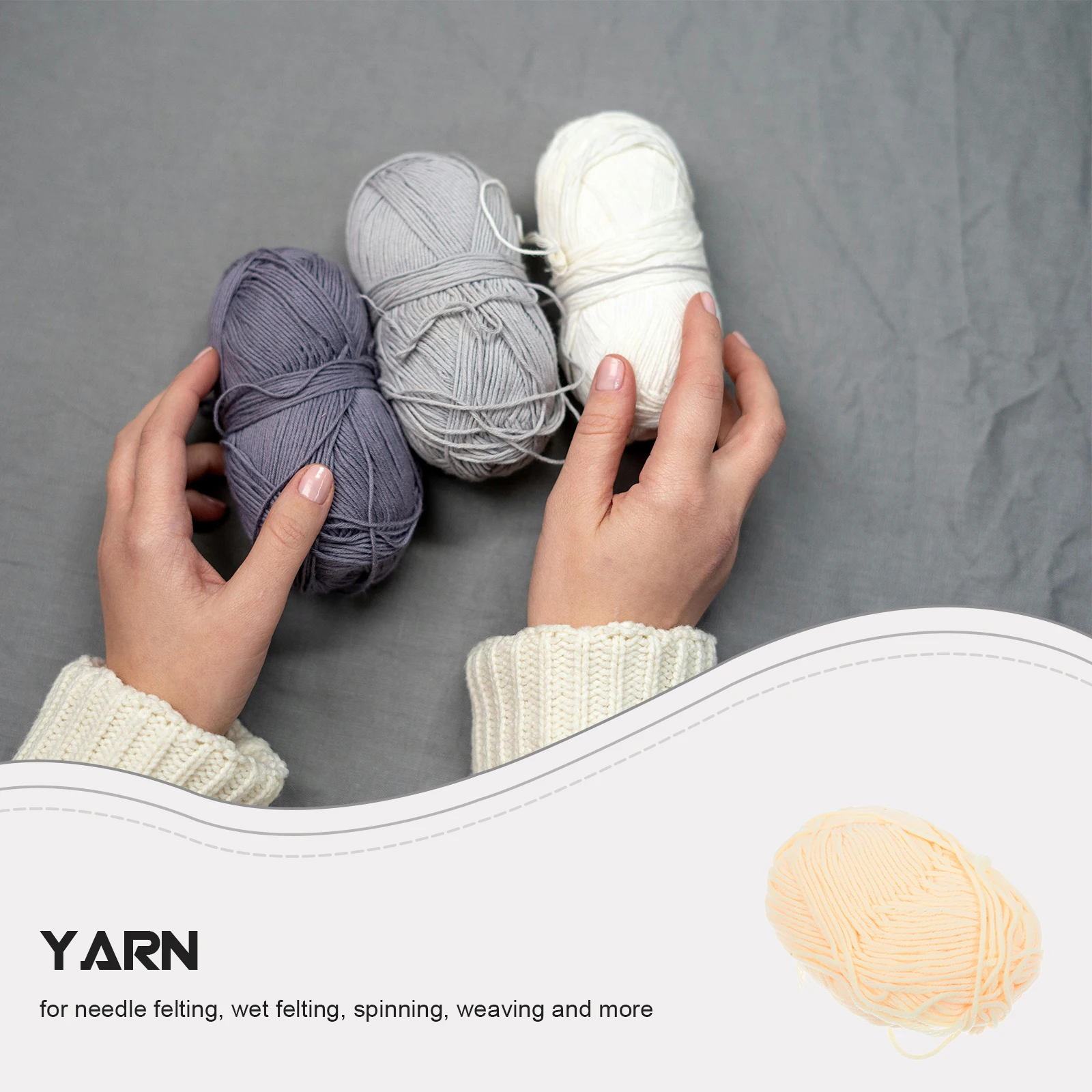 

50G Cotton Yarn Thick Cream Chunky Crochet Knitting Sweater Scarf Hat Shawl Accessories Soft Warm Machine Washable