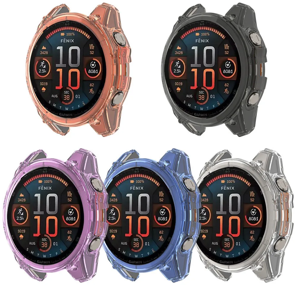 بولي TPU لينة غطاء من السيليكون ل Garmin Fenix 8 الغطاء الواقي ل Garmin Fenix 8 51 مللي متر 47 مللي متر 43 مللي متر الوفير شل ساعة اكسسوارات