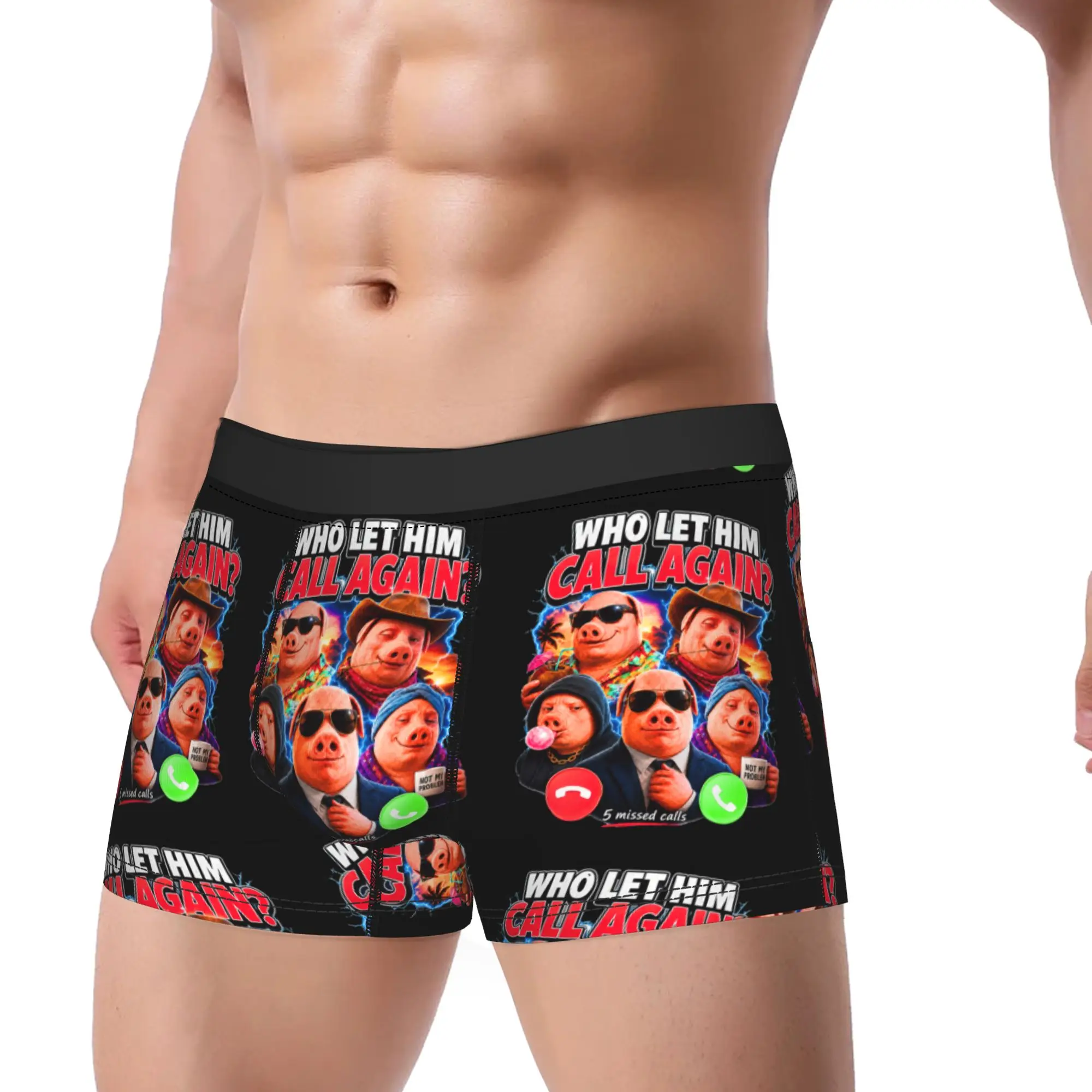 John Pork Who Let Him Call Again Premium Tri Blend Boxer Shorts Pouch Underwear Printed Shorts Briefs Classic Men's Underpants
