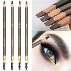Wild Line Eyebrow Pencil High Quality Pull Eyebrow Pencil Waterproof Hard Core Flat Head Pencil White Black Leather Makeup Pen