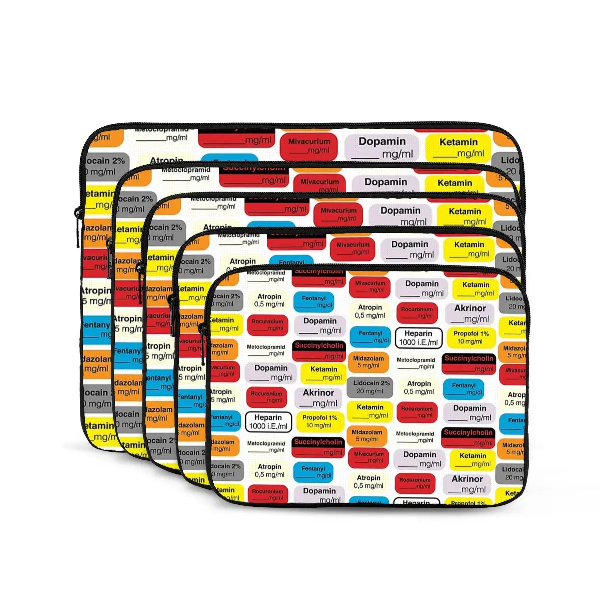 Anesthesia Medication Notebook Laptop Bag Case Pouch Notebook Sleeve Cover Bag Tablet Shockproof Case Bag