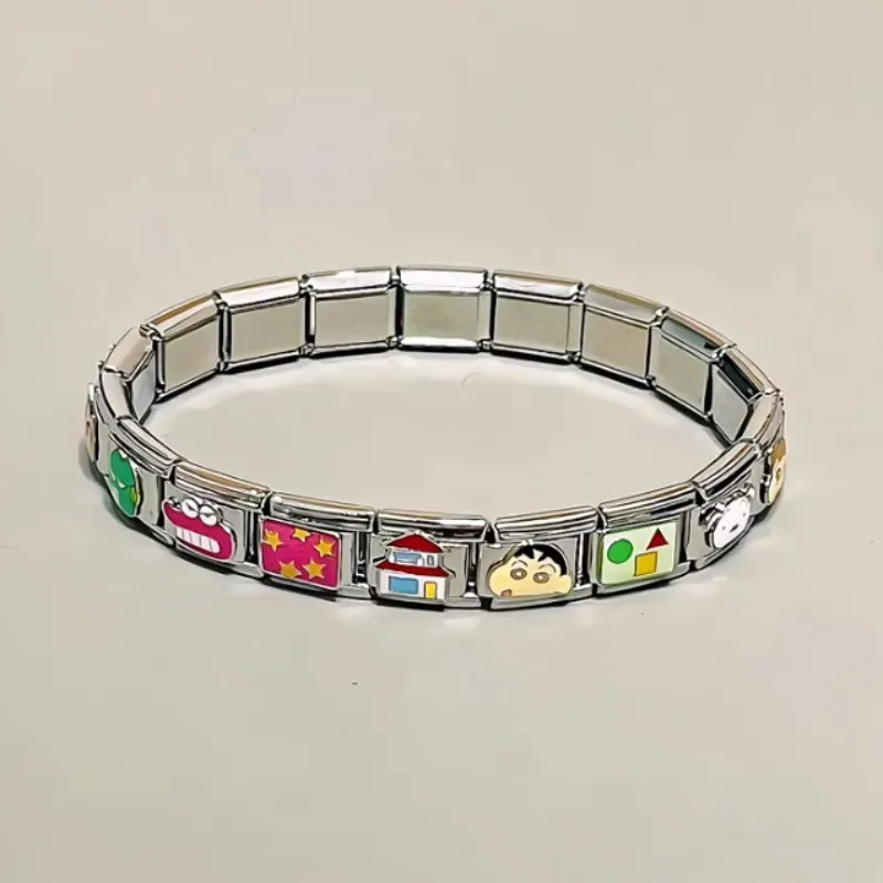 Neues Kawaii Crayon Shin-chan Armband Anime Cartoon Animation Peripherie DIY Spleißen Paare Freundinnen Geburtstagsgeschenk Armband
