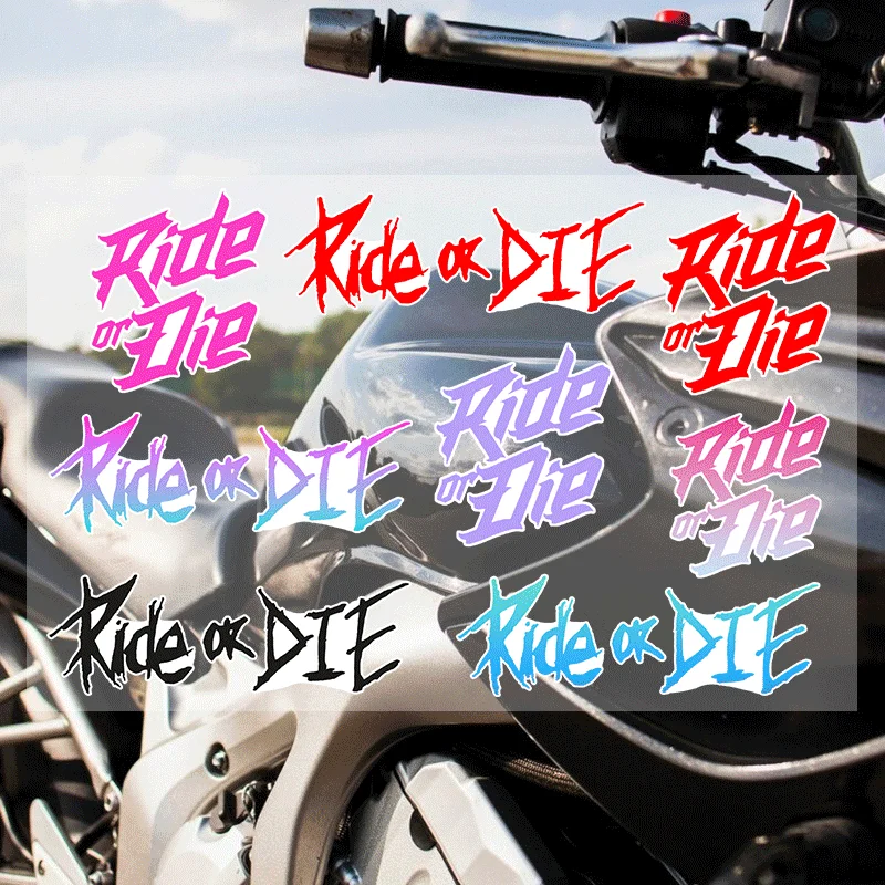 R-RIDE OR D-DIE 카드 스티커 새로운 오토바이 스티커 스티커 탱크 데칼 로고 골드 엠블럼 방수 장식
