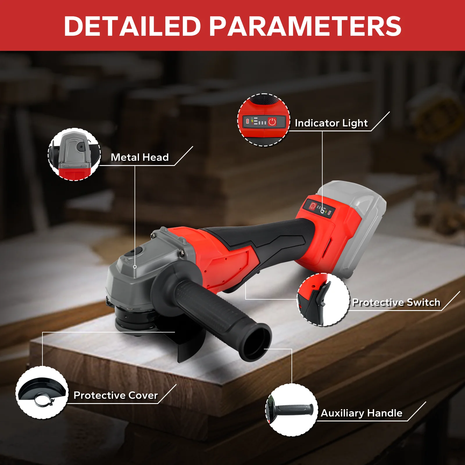 125 مللي متر طاحونة زاوية لاسلكية بدون فرش 7000 دورة في الدقيقة 3 سرعات قطع طحن آلة تلميع لبطارية ميلووكي 18 فولت (بدون بطارية)