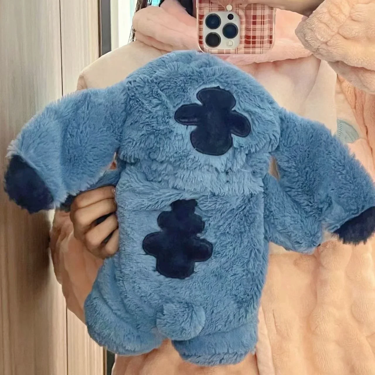 Disney Anime  Kawaii Turo Lilo Stitch Plush Hot Water Bottle Winter Women'S Home Water Filling Hand Warmer Monster Toys Gift
