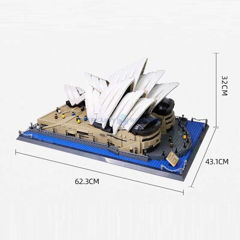 Sydney Opera House MOC 8210 Modular Architecture Bricks Australian City Landmark Set Christmas Gift Ideas Toy Kids Girls Boys