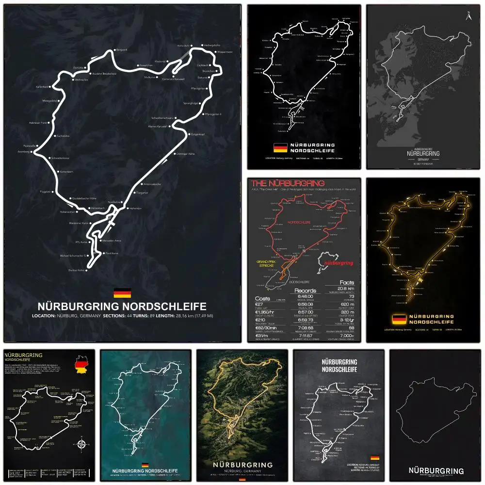 legendary circuit N-Nurburgring Poster Modern Home Decoration Interior Design & Contemporary Wall Art Collection