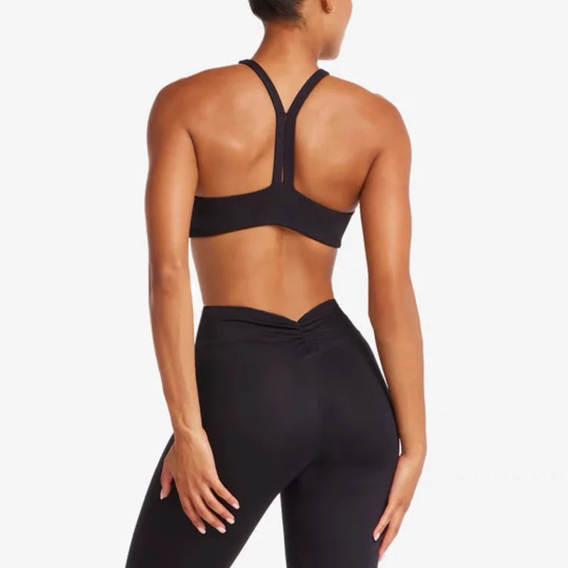 Reggiseno da yoga vuoto incrociato anteriore da donna sexy Beaut Back Reggiseno da allenamento bidirezionale Gilet di fascia alta Reggiseno da palestra per abbigliamento sportivo traspirante