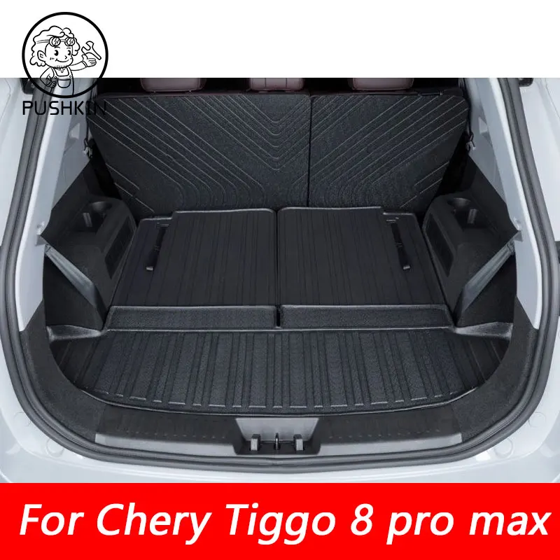 

For CHERY TIGGO 8 Pro 2023 2024 2025 Car TPE Rear Trunk Mat Waterproof Storage Pad Anti-Slip Easy Clean Car Accessorie