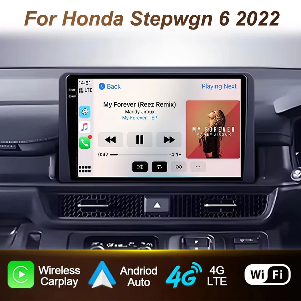 Android Car Radio For Honda Stepwgn 6 2022 Carplay Auto GPS Head Unit BT Player DSP Multimedia DVD Video 2 Din Stereo