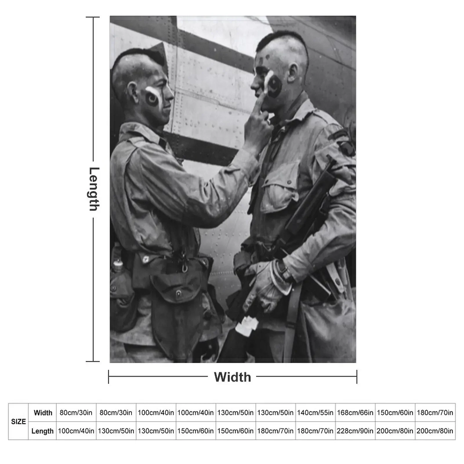 Filthy 13 warpaint D-Day WW2 Throw Blanket cosplay anime Moving Plaid Personalized Gift Bed covers Plaid on the sofa Blankets