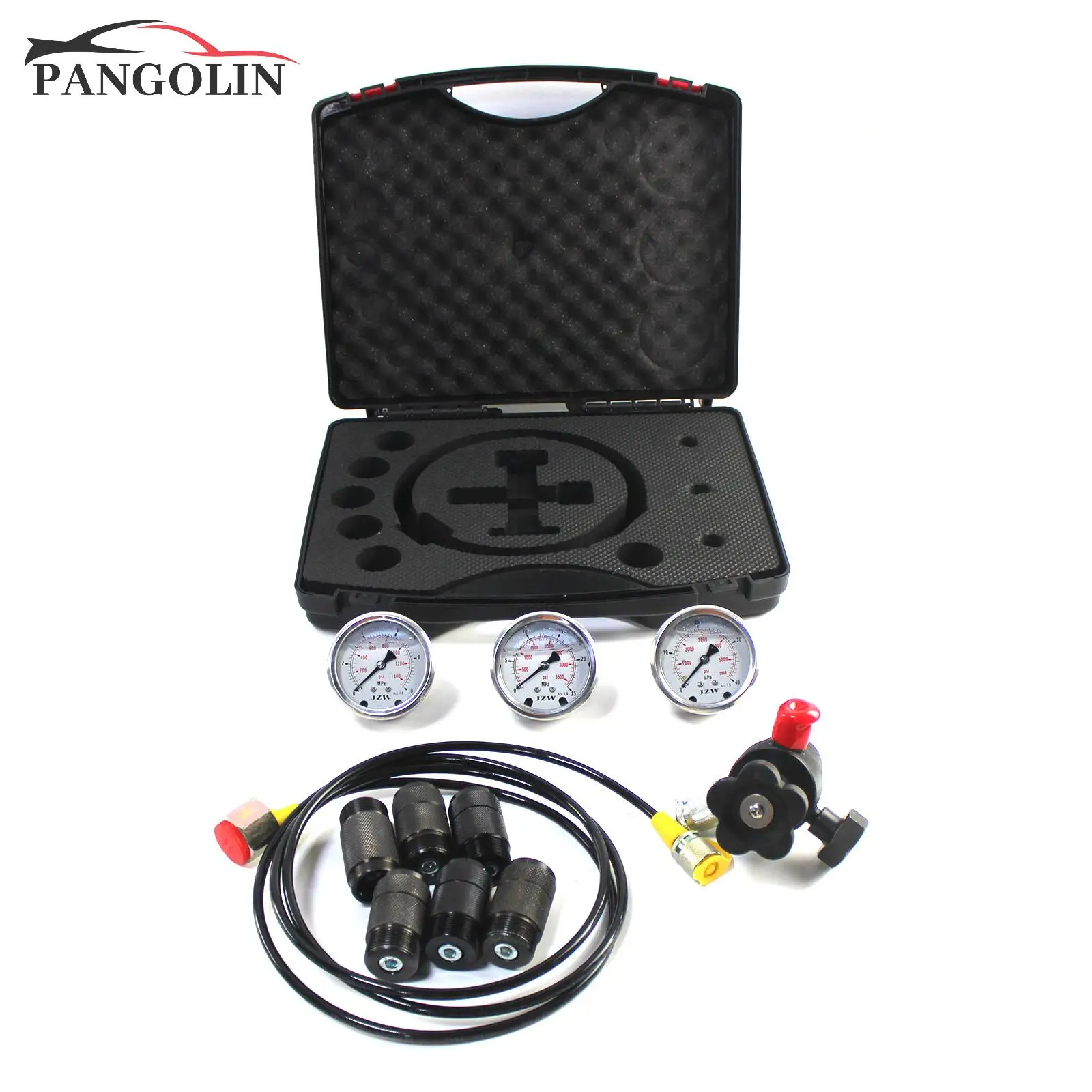 

Hydraulic Gauge Test Kit Hydraulic Nitrogen Accumulator Charging System Gauge Pressure Test Kit Construction Machinery Parts