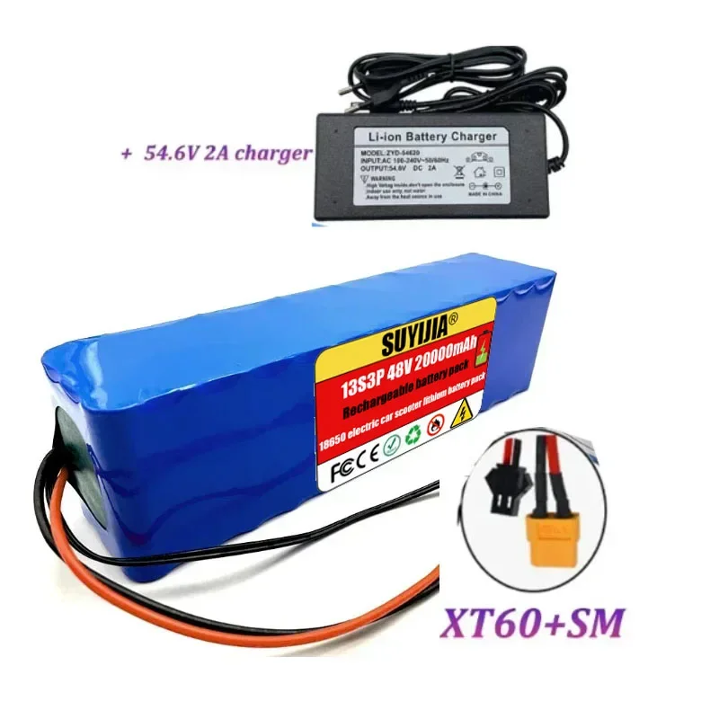20000mah Li-ion Battery Pack, 13S3P 48V 18650 Lithium Battery