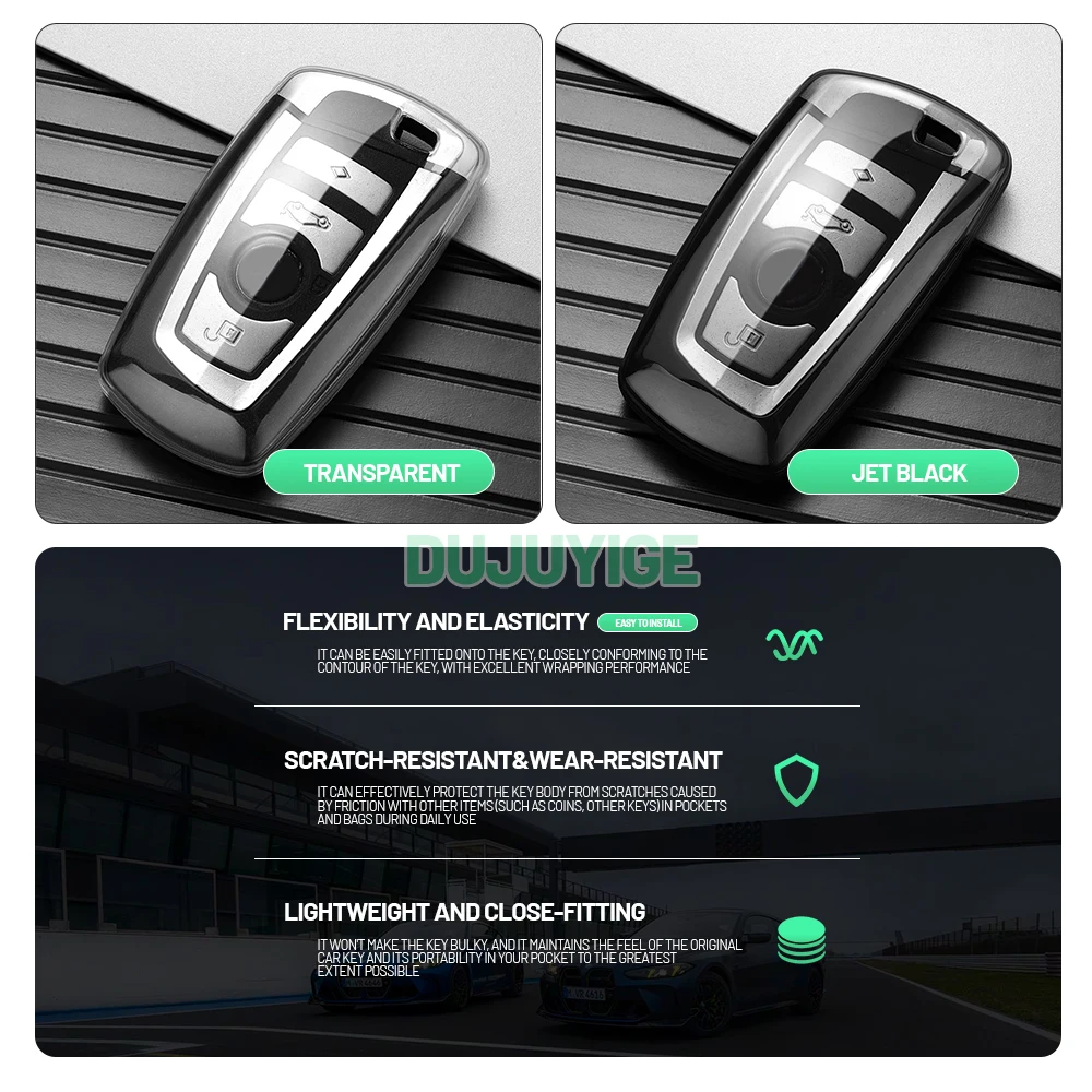 Clear TPU Car Key Case For BMW 2 Series F22 F23 F87 2014-2021 Key Fob Cover Protector Shell Auto Accessories 2015 2016 2017 2018