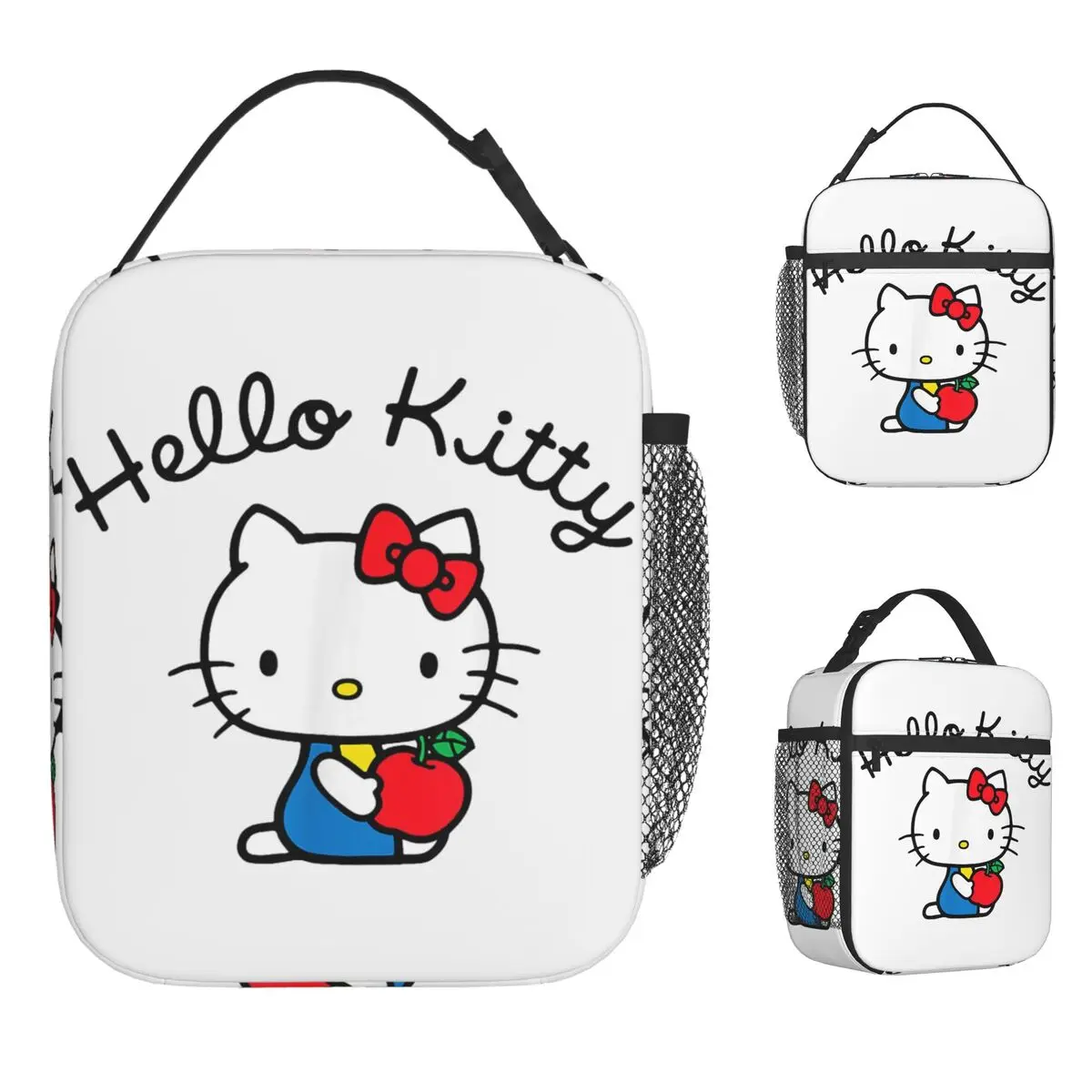 

Hello Kitty Retro Logo Insulated Lunch Bag Leakproof Lunch Container Thermal Bag Tote Lunch Box School Picnic Men Women