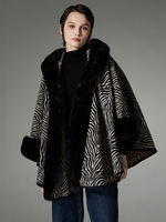Winter Scarf Women Lady Layers Poncho Elegant Luxury Fake Fur Collar One Piece Hat Shawl Scarve Capa Para Mujer Fashion Coat New