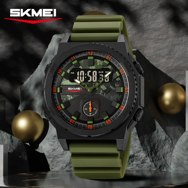 SKMEI Original Watch For Man Fashion Sport Digital Wristwatch 3Time Chronograph Outdoor Waterproof Electronic Clock With Date